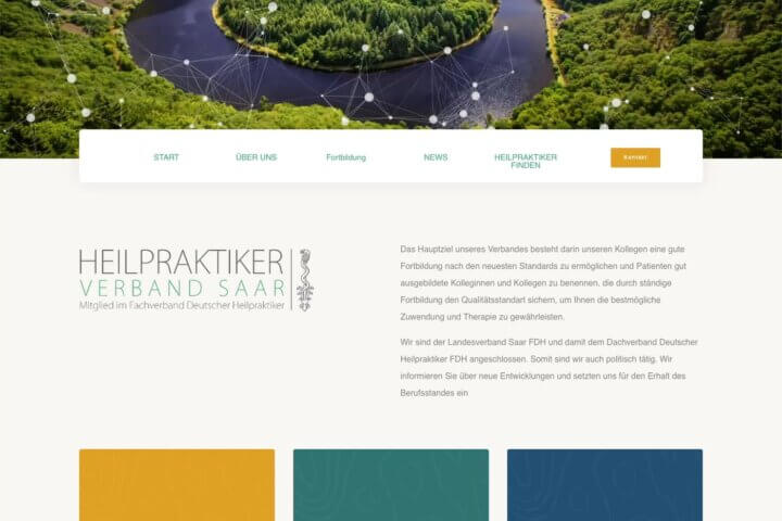 Farbpalette natur für Heilpraktiker Webseite