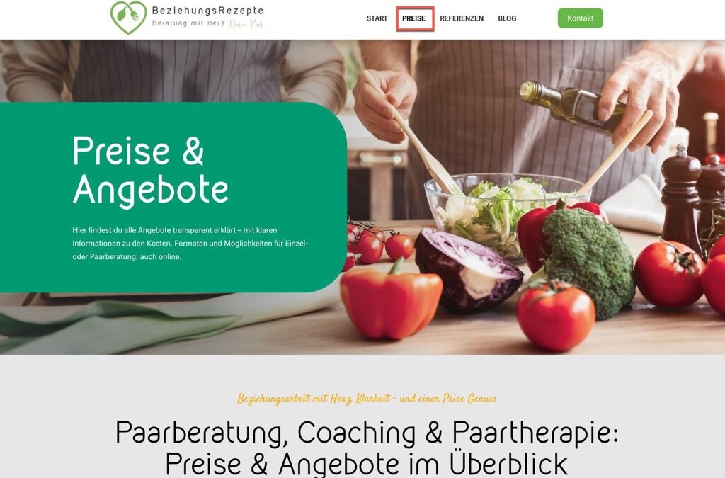 Preise auf die Website? Warum Transparenz mehr Kunden bringt – Ein Praxisbeispiel
