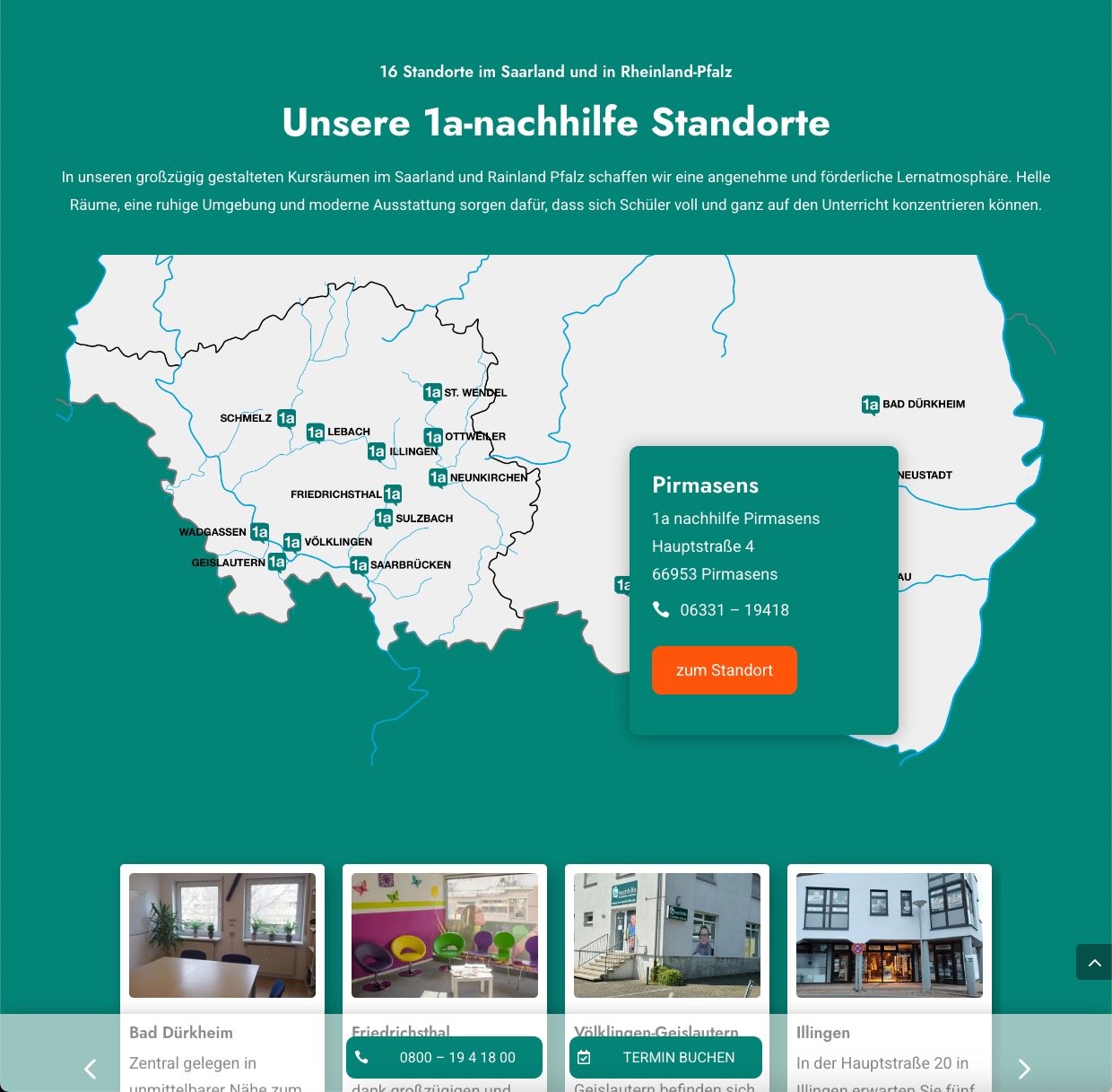 Responsive Standortkarte Im Corporate Design