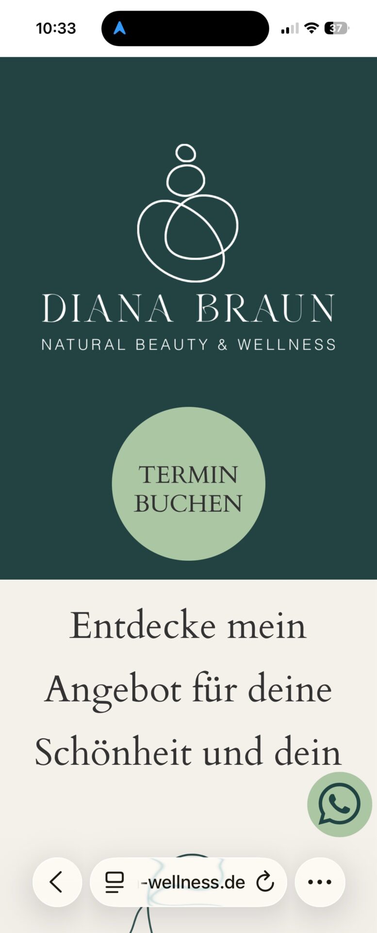 Webseite Mobilansicht